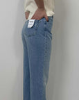 Please - Jeans palazzo con spacco interno
