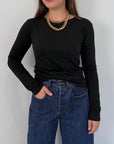 SusyMix - Maglia slim manica lunga nero