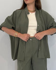 Tensione In - Camicia in cupro verde