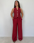 Haveone - Pantalone goffrato india