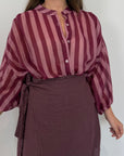 SusyMix - Camicia riga india e rosa