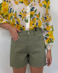 Haveone - Short violet denim verde