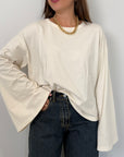 Haveone - Maglia manica trapezio burro