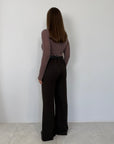 SusyMix - Pantalone flare moro