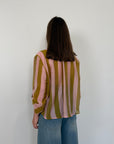 Haveone - Camicia righe larghe rosa/olio