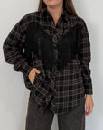 Tensione In - Camicia con frange nera