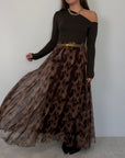 SusyMix - Gonna lunga in tulle animalier