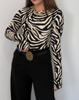 Tensione In - Maglia in tulle zebra
