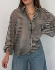 Tensione In - Camicia millerighe nera