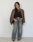 Haveone - blazer check moro e blu