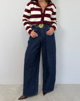 Tensione In - Jeans lavaggio unito con cintura