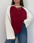 Haveone - Maglia street Bicolor bordeaux