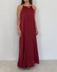 Haveone - Abito scollo quadrato bordeaux