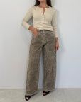 Haveone - Jeans bella stampa pitonata