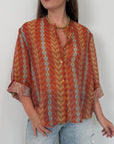 Haveone - Camicia con trama intreccio