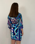 Tensione In - Gonna pareo geometrica blu