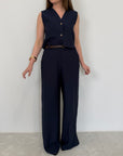 Haveone - Pantalone easy blu