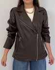 Haveone - Bomber in ecopelle liscia