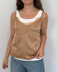 Haveone - Canotta doppia camel/bianco