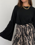 Haveone - Maglia manica trapezio nera