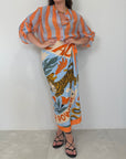 Haveone - Gonna pareo lunga tigre arancio