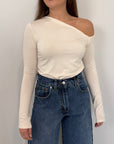 SusyMix - Maglia cutout panna