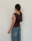 SusyMix - Maglia monospalla moro
