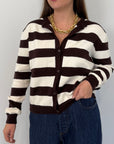SusyMix - Cardigan rigato moro