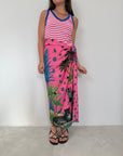 Tensione In - Gonna pareo lunga zebre rosa