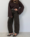 SusyMix - Jeans barrel sovrattinto moro