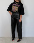 SusyMix - Pantalone similpelle no stellina nero
