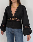 Tensione In - Camicia in pizzo nero