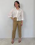 Tensione In - Pantalone sigaretta sabbia