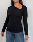 SusyMix - Maglia con cutout nero