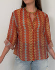 Haveone - Camicia con trama intreccio
