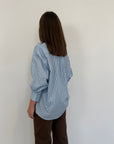 Haveone - Camicia bacchette celeste e moro