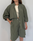 Tensione In - Camicia in cupro verde