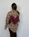 Tensione In - Camicia con frange bordeaux