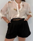 Haveone - Short in cotone con pence nero