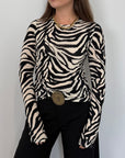 Tensione In - Maglia in tulle zebra