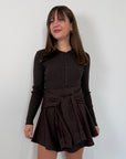Tensione In - Gonna con maniche camicia moro