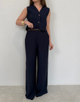 Haveone - Pantalone easy blu