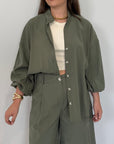 Tensione In - Camicia in cupro verde