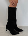 Stivale tubolare suede nero