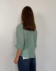 Tensione in - Camicia in mussola di cotone menta
