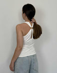 SusyMix - Canotta con anello bianca