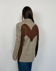 Tensione In - Giacca check beige e moro
