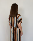 Haveone - Camicia in viscosa con righe azzurre