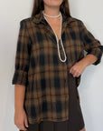 SusyMix - Camicia in flanella con collana perla