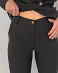 SusyMix - Pantalone a zampa nero